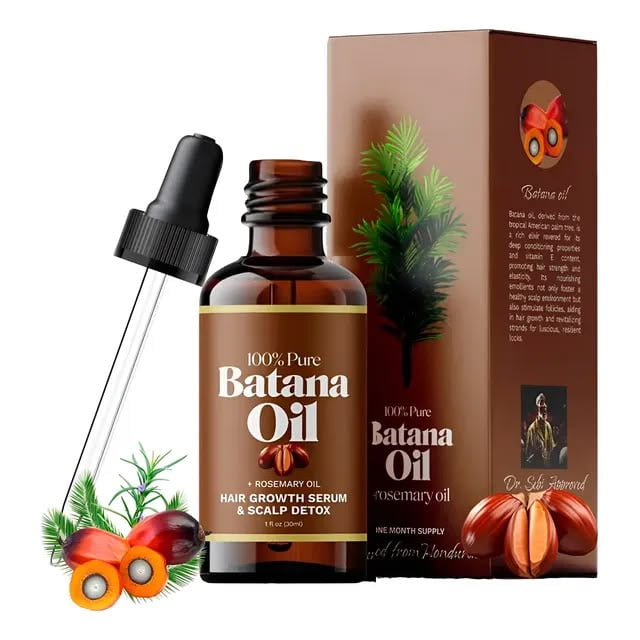 Flacon et boîte du sérum à l'huile de Batana et romarin
